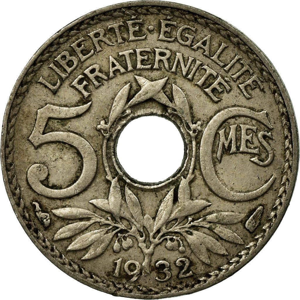 French 5 Centimes Coin | KM875 | France | 1920 - 1938