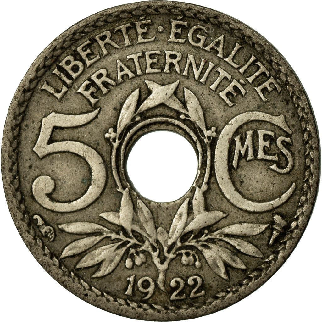 French 5 Centimes Coin | KM875 | France | 1920 - 1938