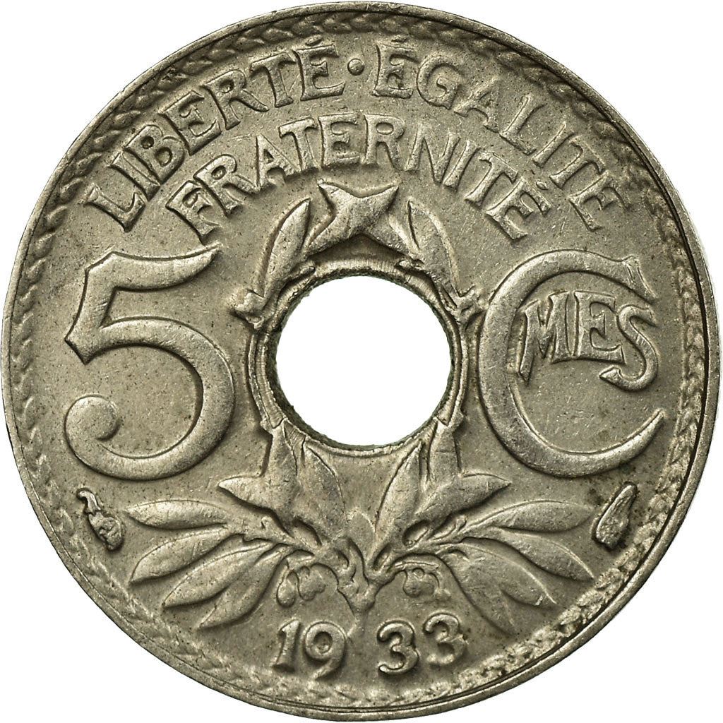 French 5 Centimes Coin | KM875 | France | 1920 - 1938