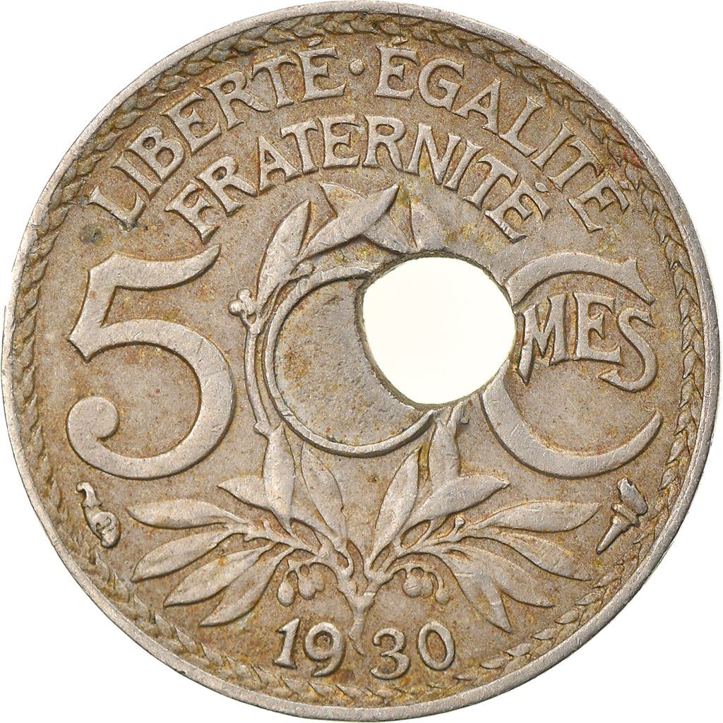 French 5 Centimes Coin | KM875 | France | 1920 - 1938