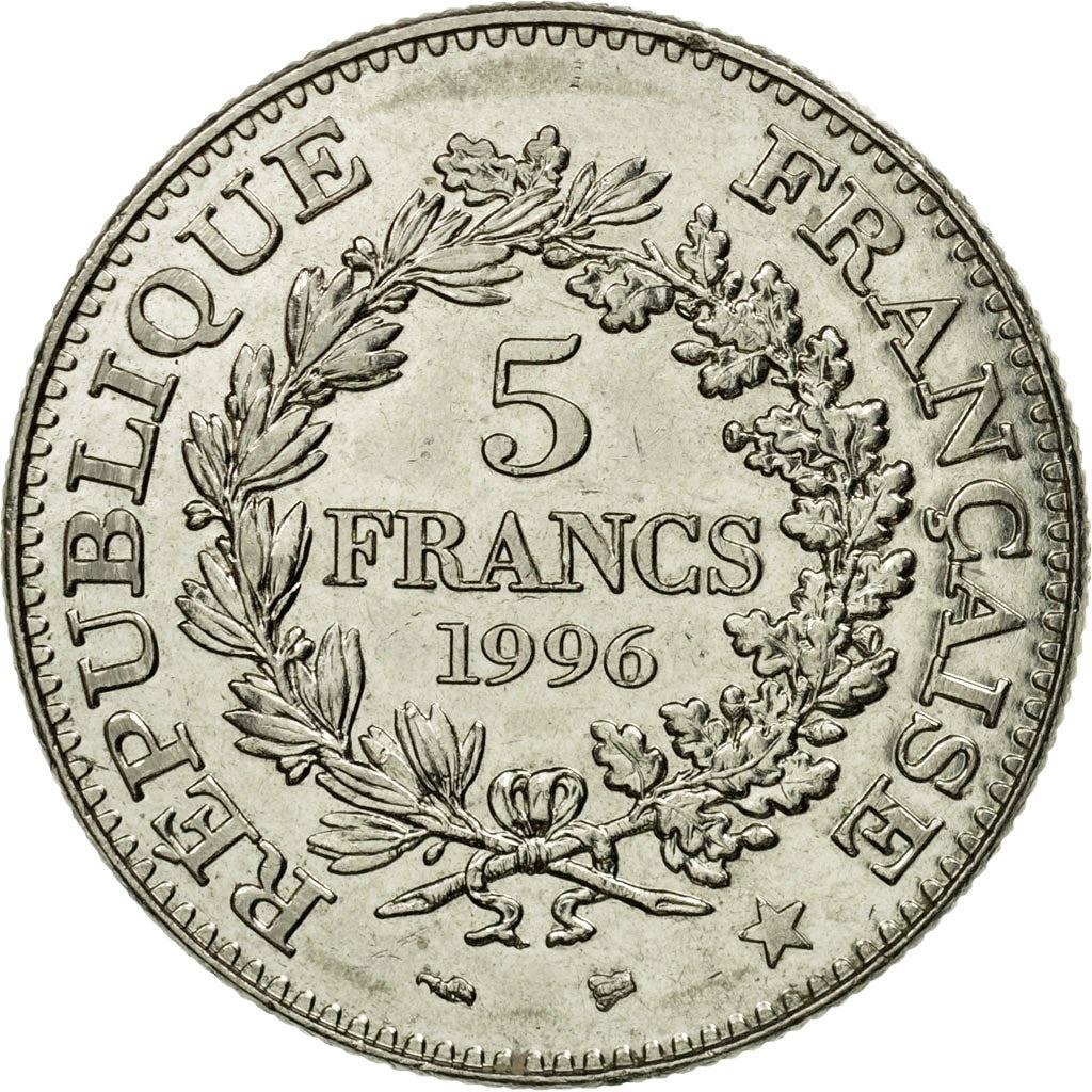 French 5 Francs Coin | Hercule de Dupre | KM1155 | France | 1996