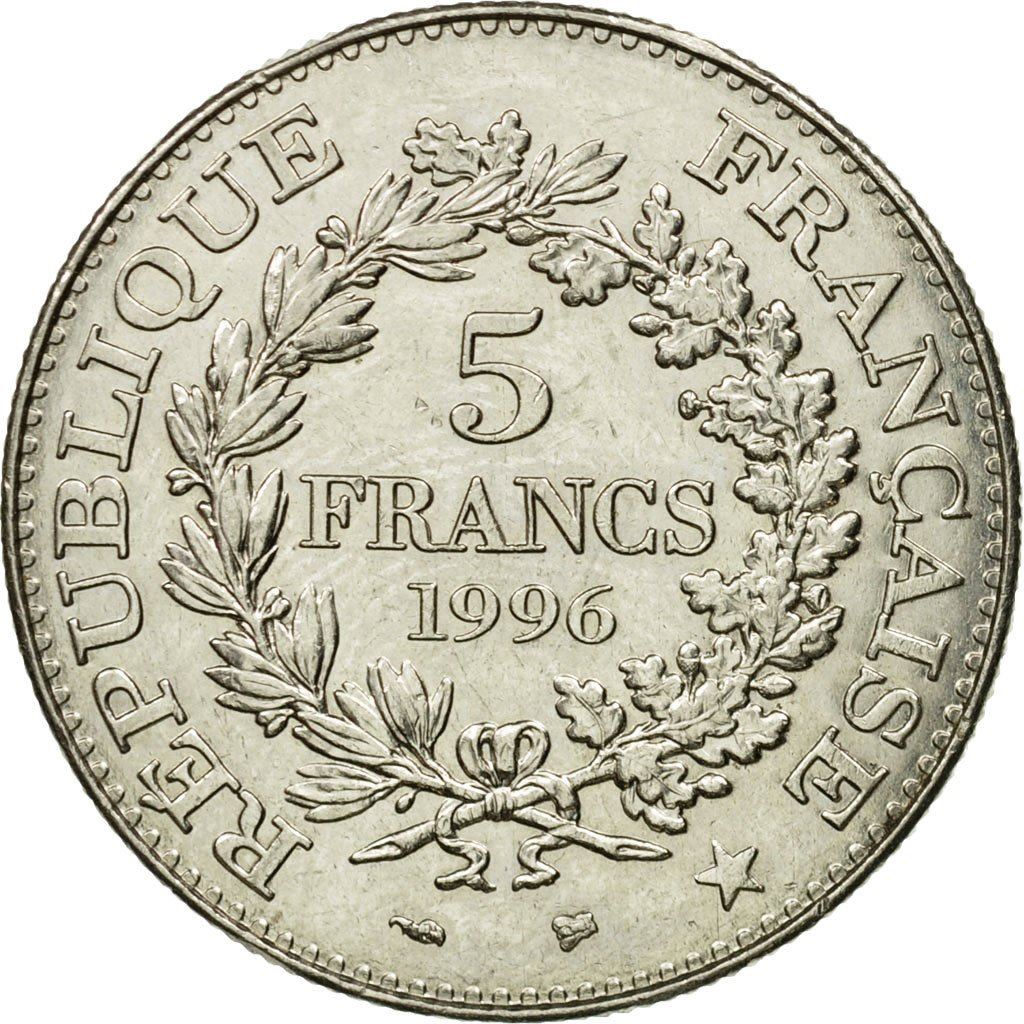 French 5 Francs Coin | Hercule de Dupre | KM1155 | France | 1996