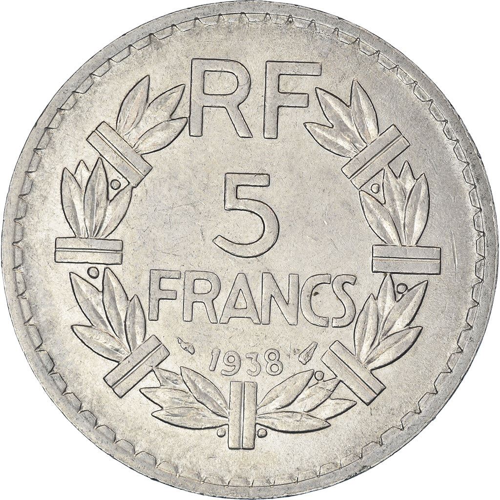 French 5 Francs Coin | KM888 | France | 1933 - 1939