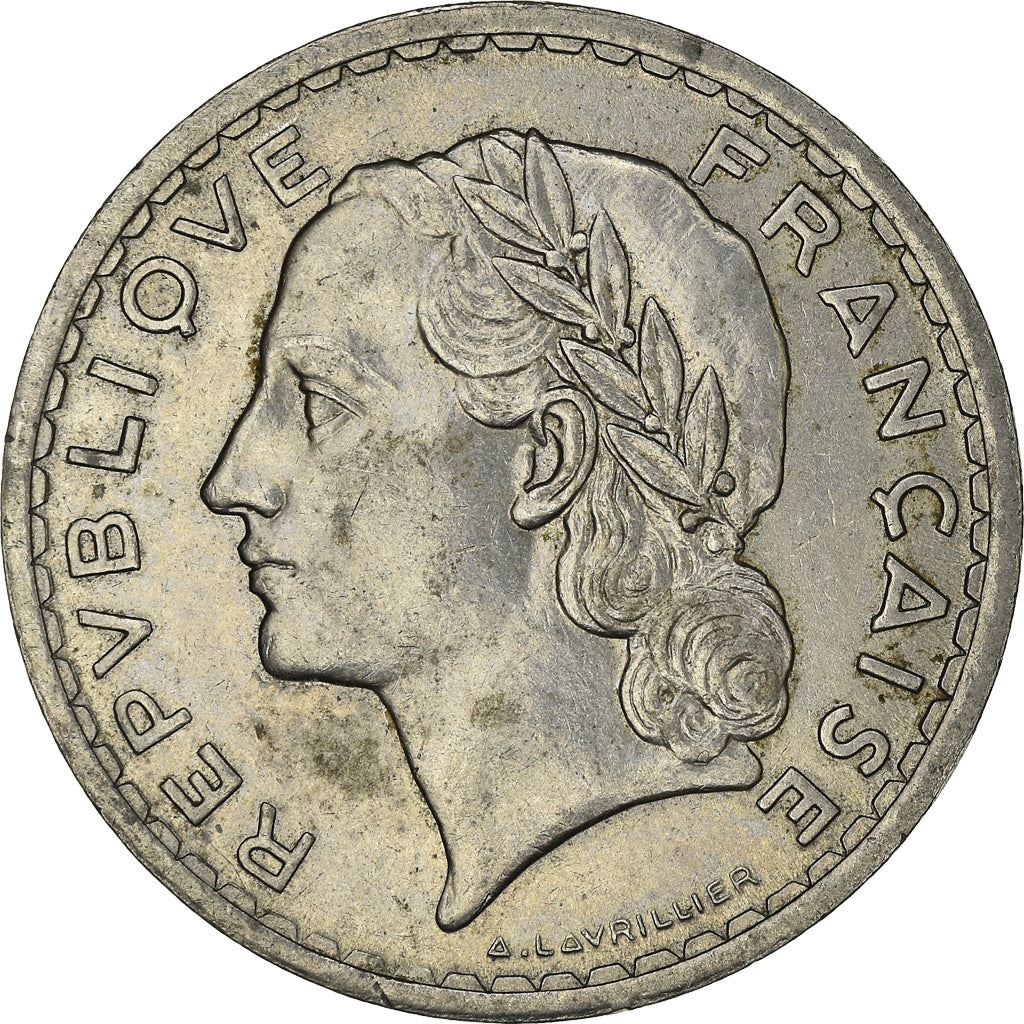 French 5 Francs Coin | KM888 | France | 1933 - 1939