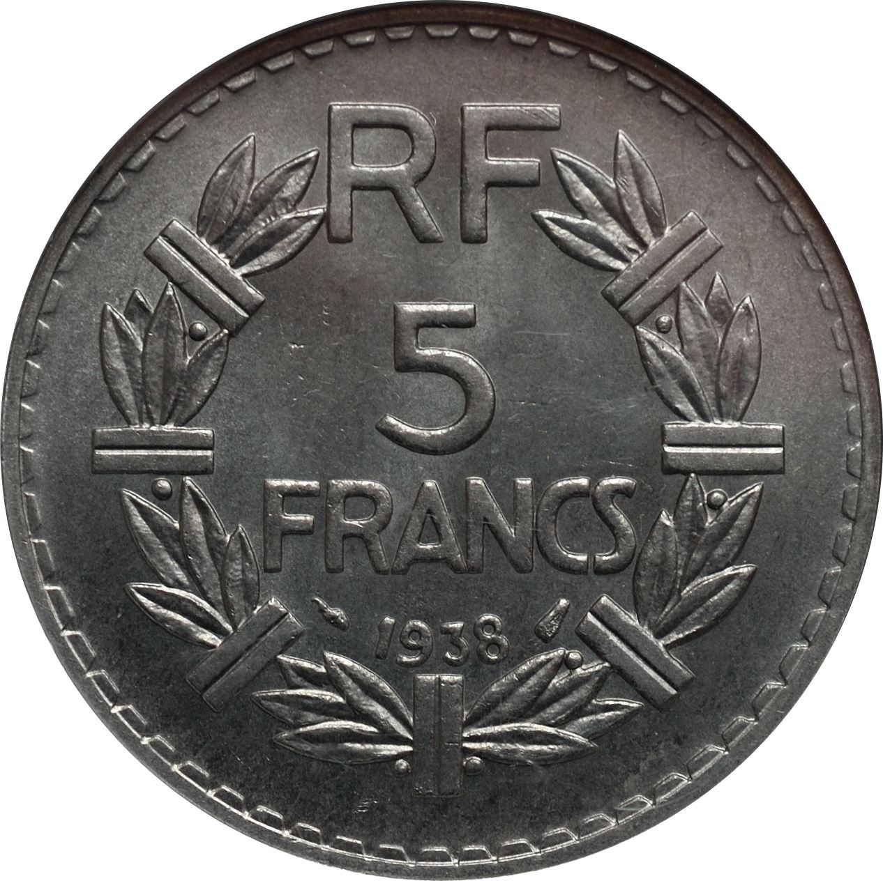 French 5 Francs Coin | KM888 | France | 1933 - 1939