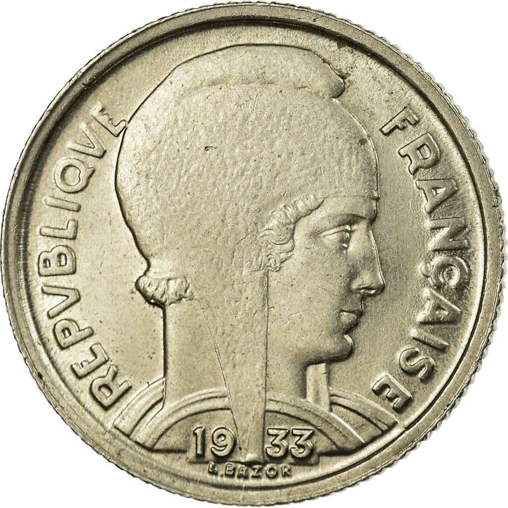 French 5 Francs Coin | Third Republic Bazor | KM887 | France | 1933