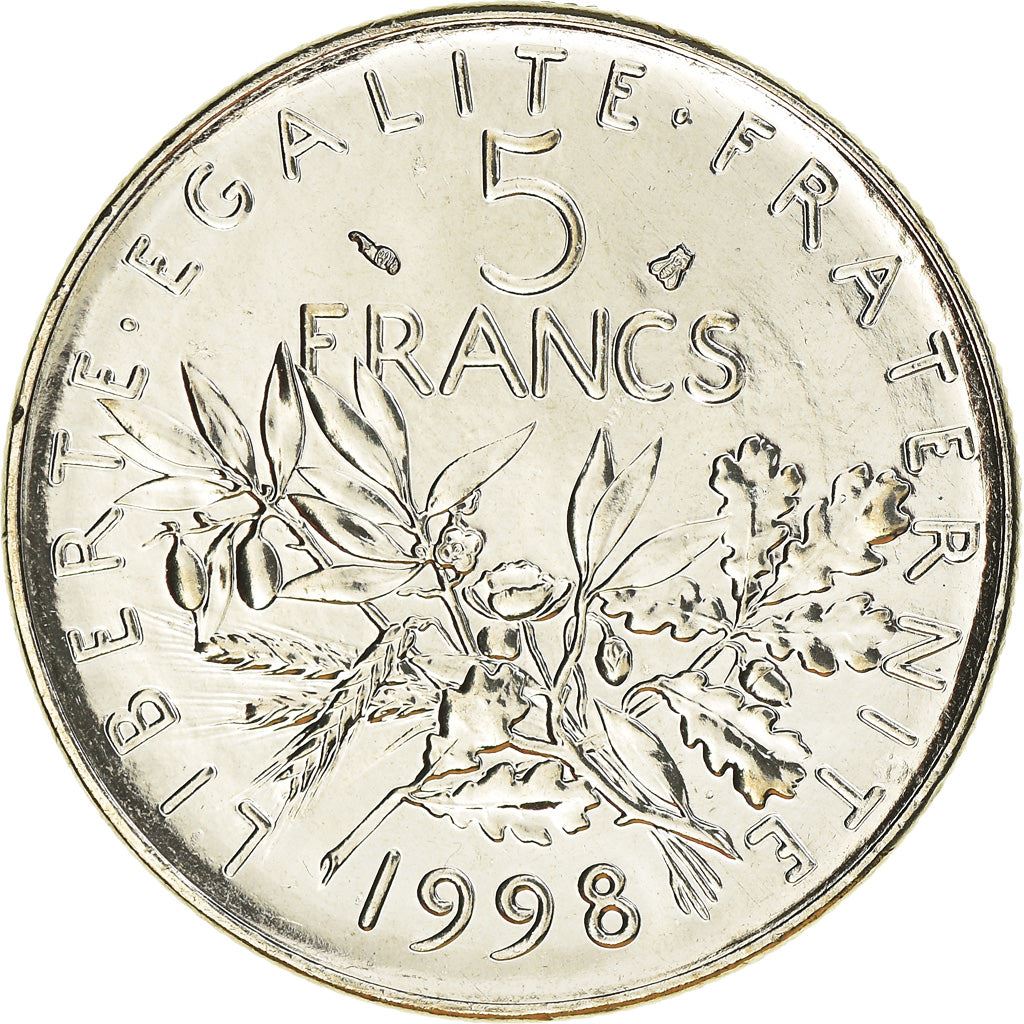 French 5 Francs Coin | signature O. Roty | KM926a.1 | France | 1969 - 2001