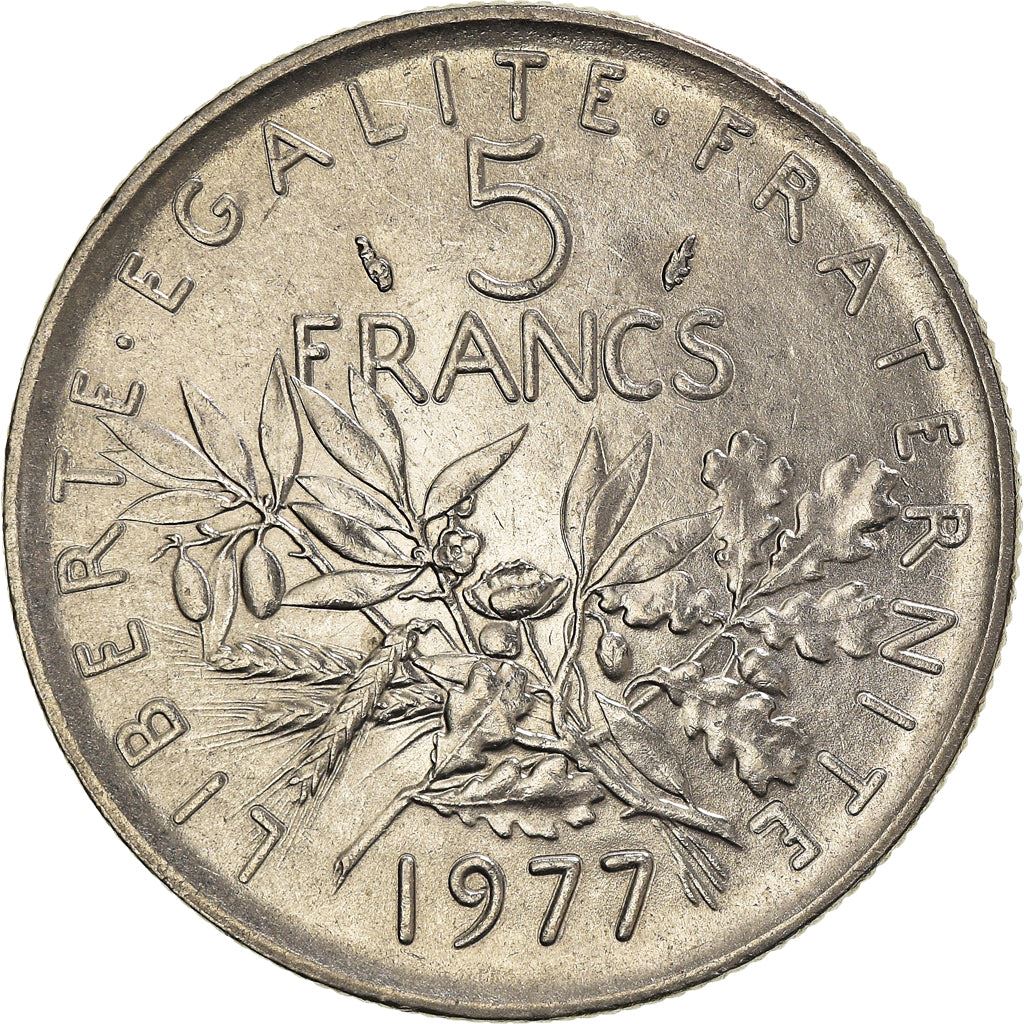 French 5 Francs Coin | signature O. Roty | KM926a.1 | France | 1969 - 2001