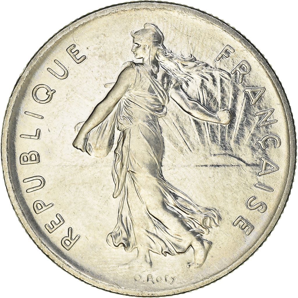 French 5 Francs Coin | signature O. Roty | KM926a.1 | France | 1969 - 2001