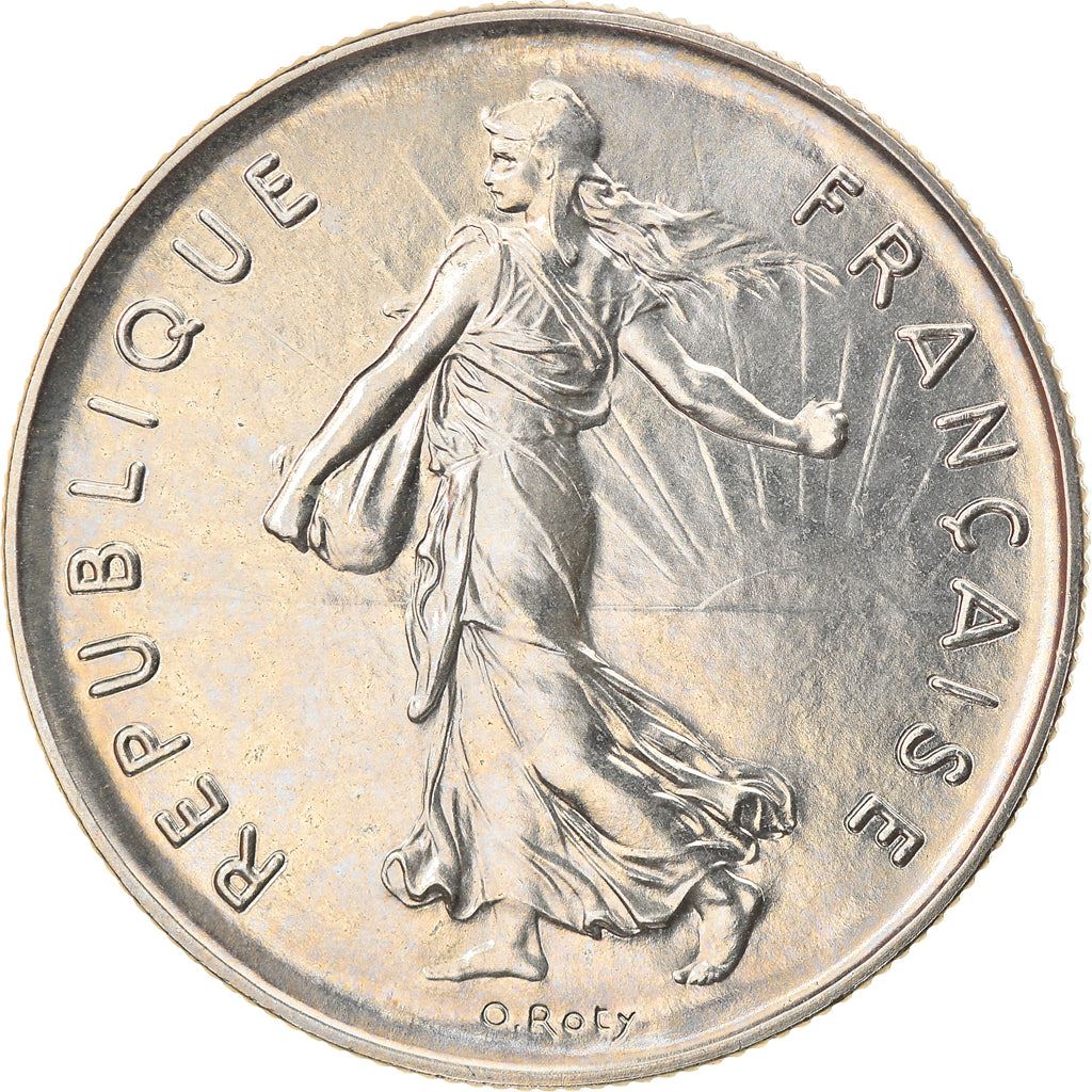 French 5 Francs Coin | signature O. Roty | KM926a.1 | France | 1969 - 2001