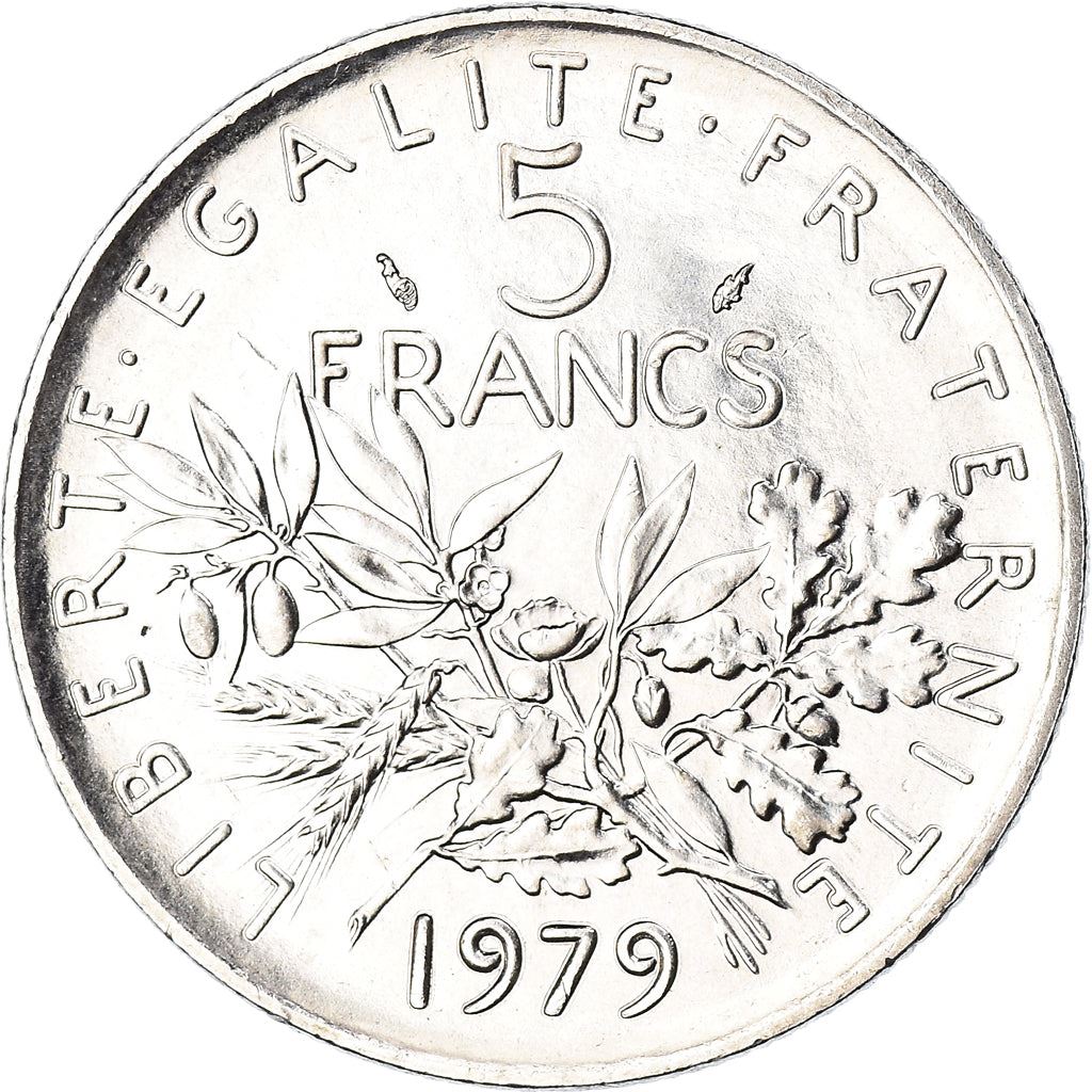 French 5 Francs Coin | signature O. Roty | KM926a.1 | France | 1969 - 2001