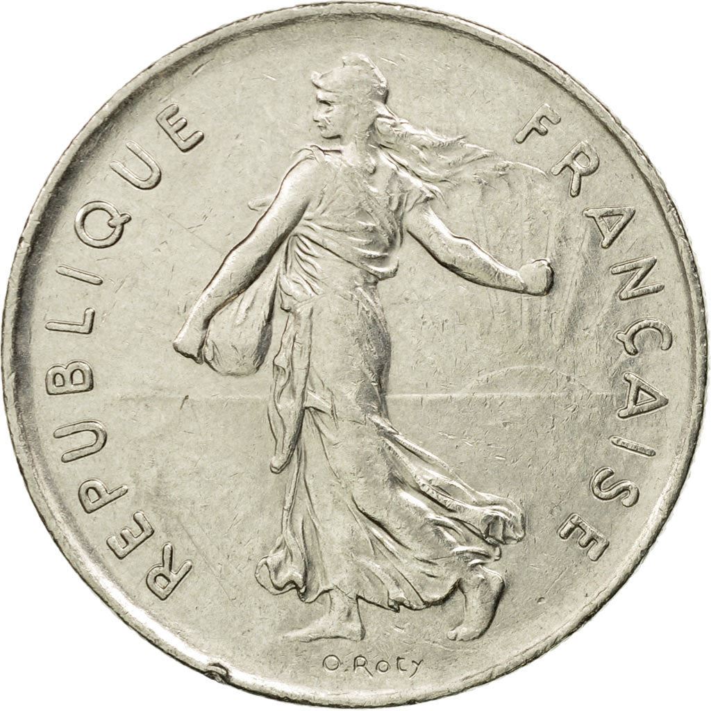 French 5 Francs Coin | signature O. Roty | KM926a.1 | France | 1969 - 2001