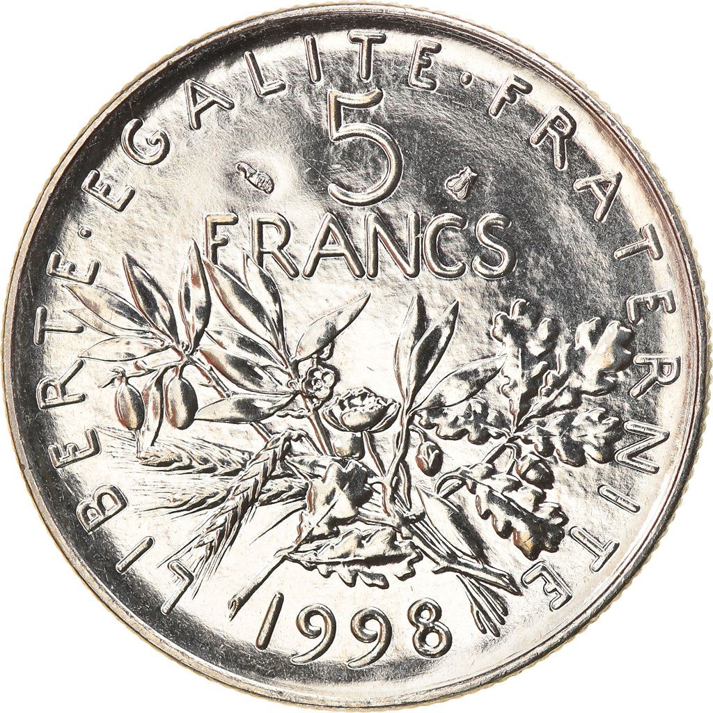 French 5 Francs Coin | signature O. Roty | KM926a.1 | France | 1969 - 2001