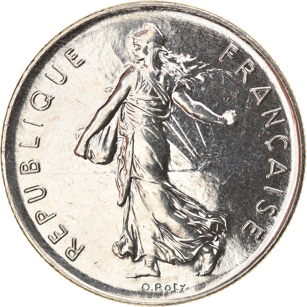 French 5 Francs Coin | signature O. Roty | KM926a.1 | France | 1969 - 2001