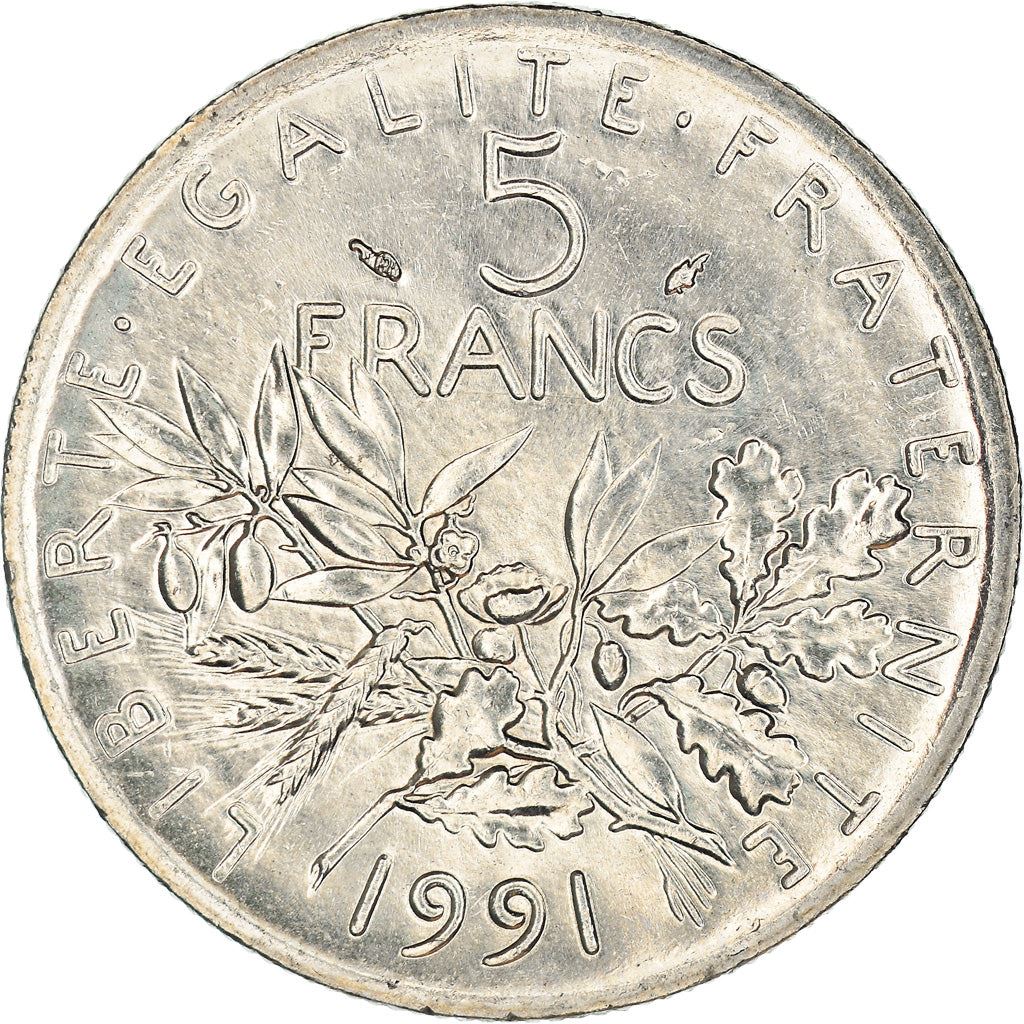 French 5 Francs Coin | signature O. Roty | KM926a.1 | France | 1969 - 2001