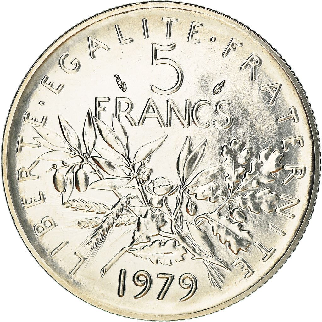 French 5 Francs Coin | signature O. Roty | KM926a.1 | France | 1969 - 2001