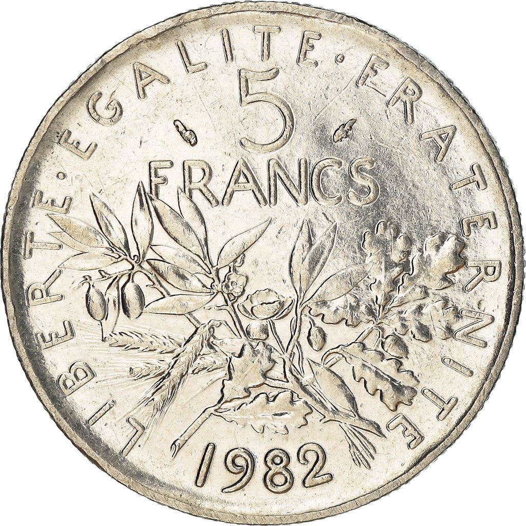 French 5 Francs Coin | signature O. Roty | KM926a.1 | France | 1969 - 2001