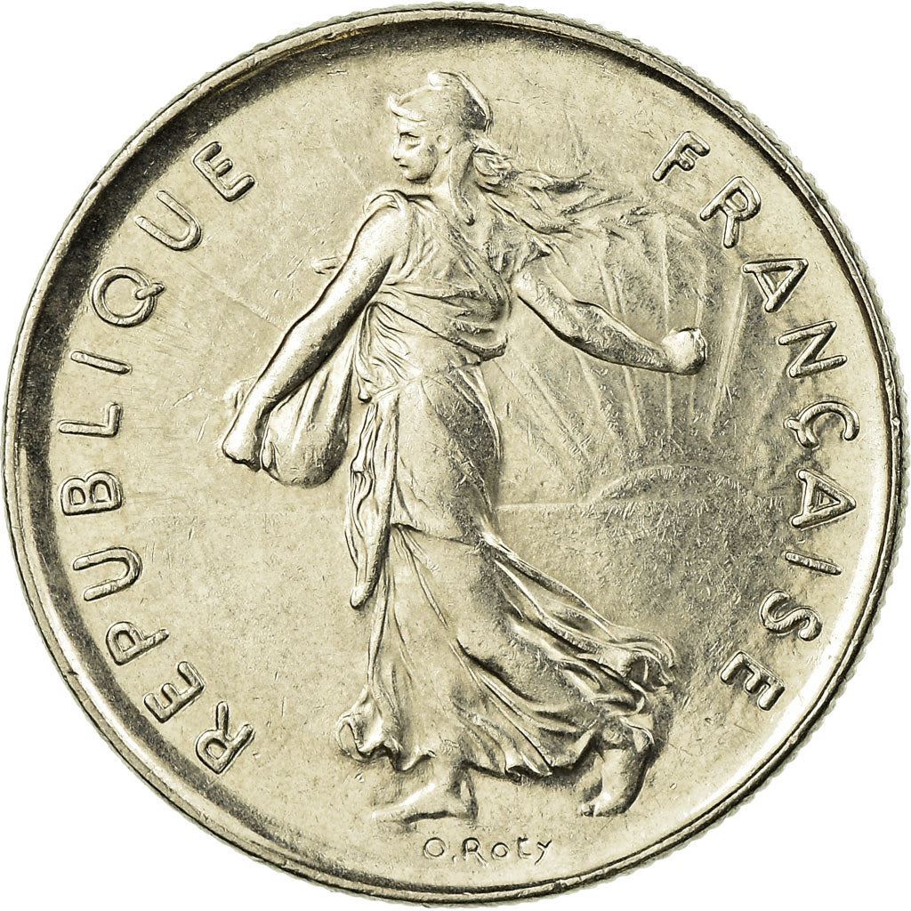 French 5 Francs Coin | signature O. Roty | KM926a.1 | France | 1969 - 2001