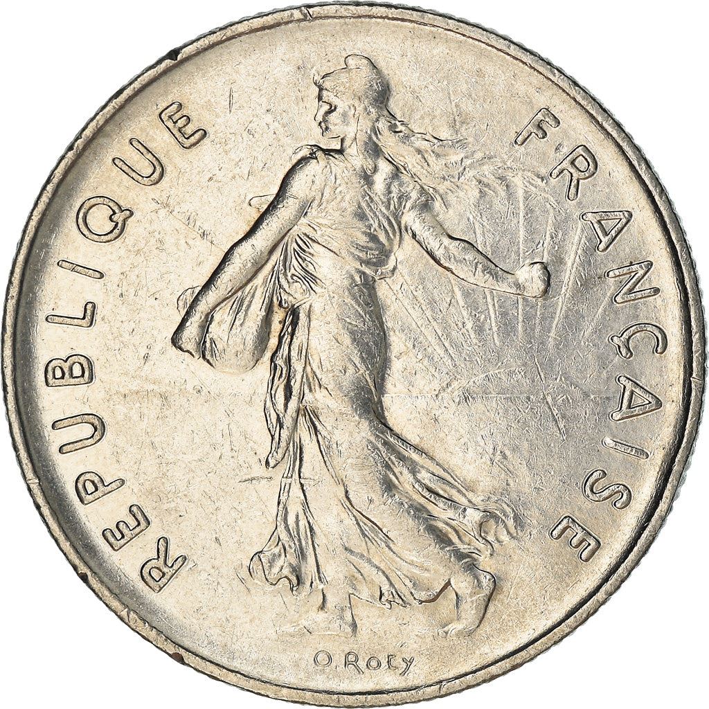 French 5 Francs Coin | signature O. Roty | KM926a.1 | France | 1969 - 2001