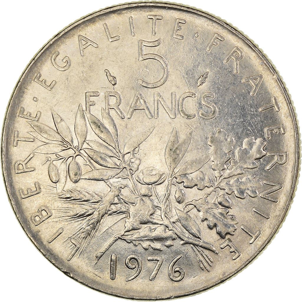 French 5 Francs Coin | signature O. Roty | KM926a.1 | France | 1969 - 2001