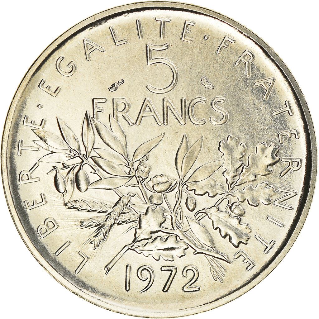 French 5 Francs Coin | signature O. Roty | KM926a.1 | France | 1969 - 2001