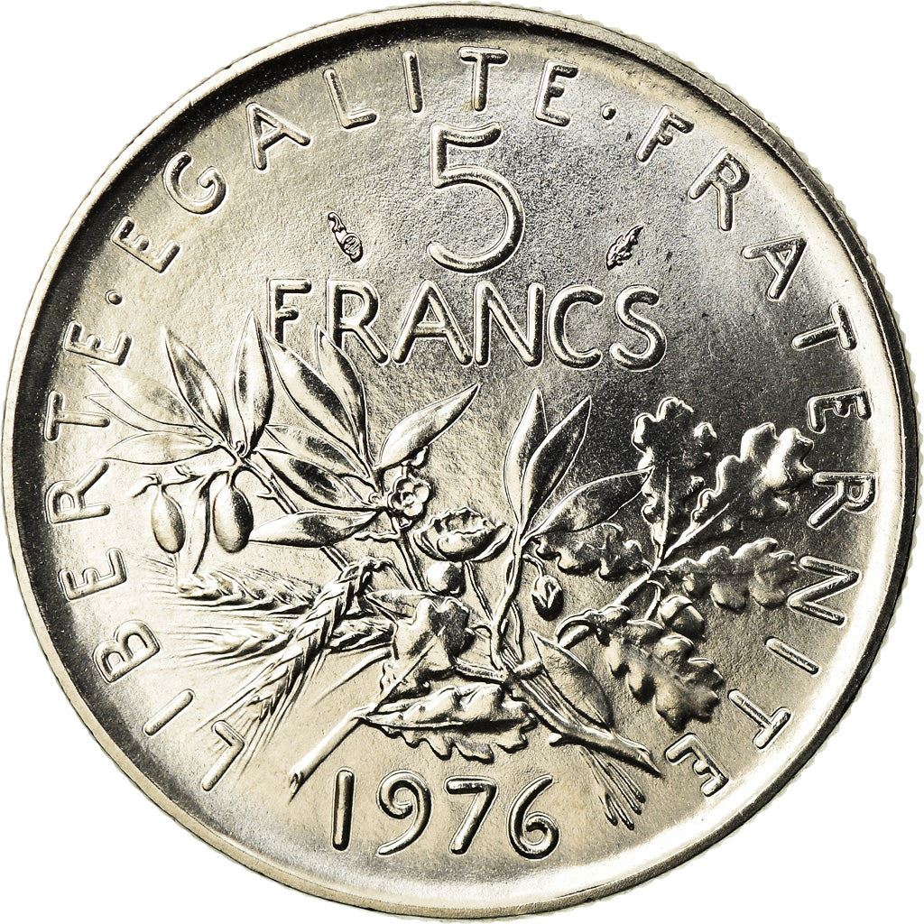 French 5 Francs Coin | signature O. Roty | KM926a.1 | France | 1969 - 2001