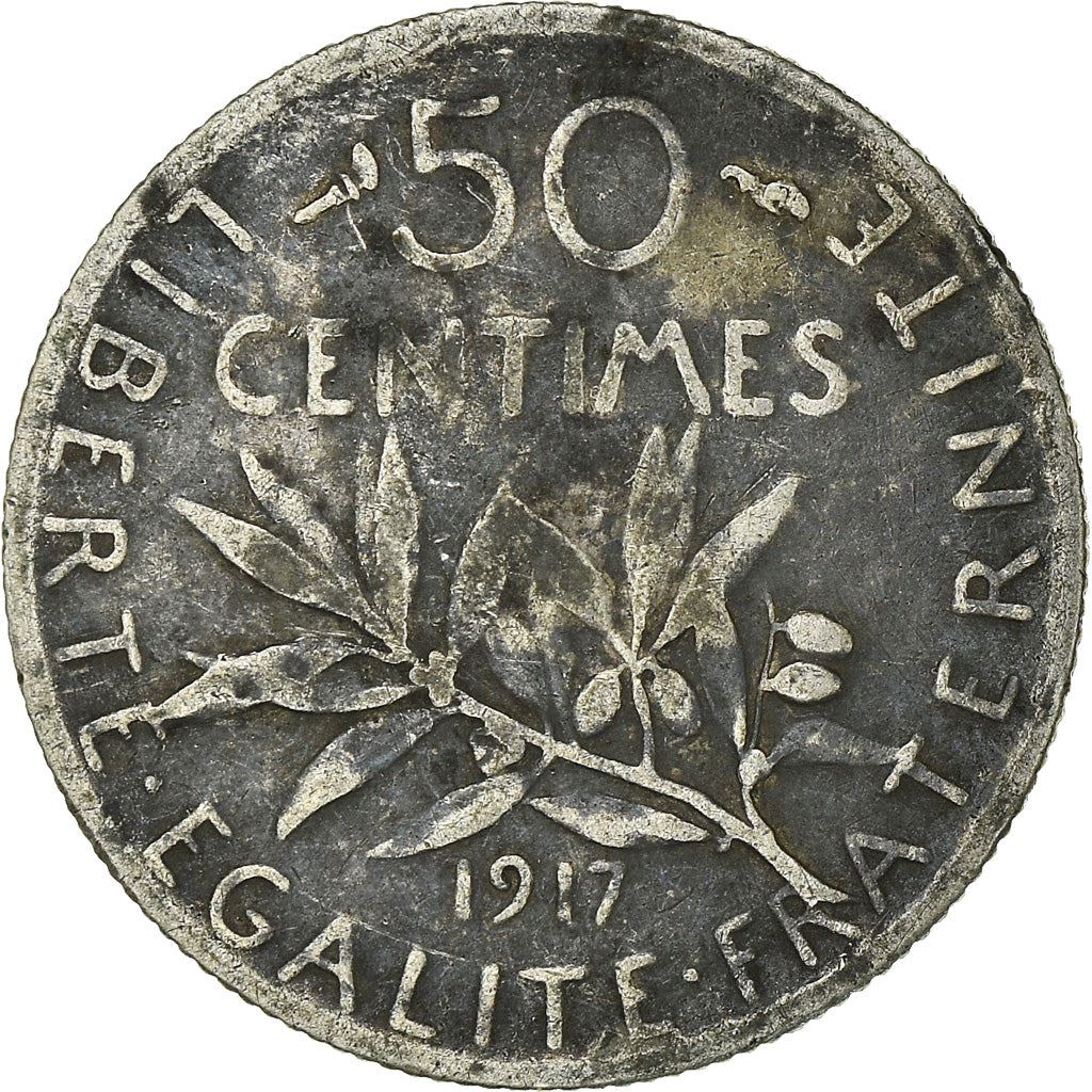 French 50 Centimes Coin | Silver | KM854 | France | 1897 - 1920