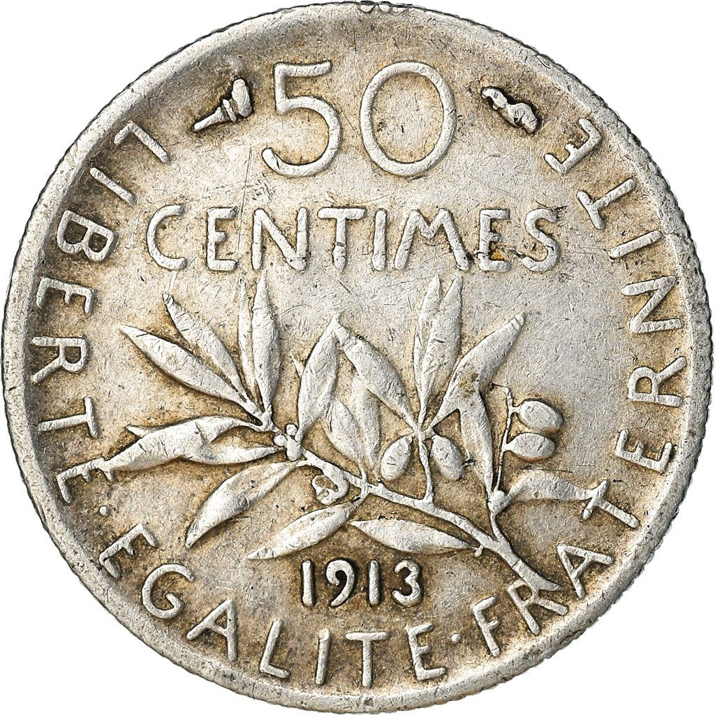 French 50 Centimes Coin | Silver | KM854 | France | 1897 - 1920