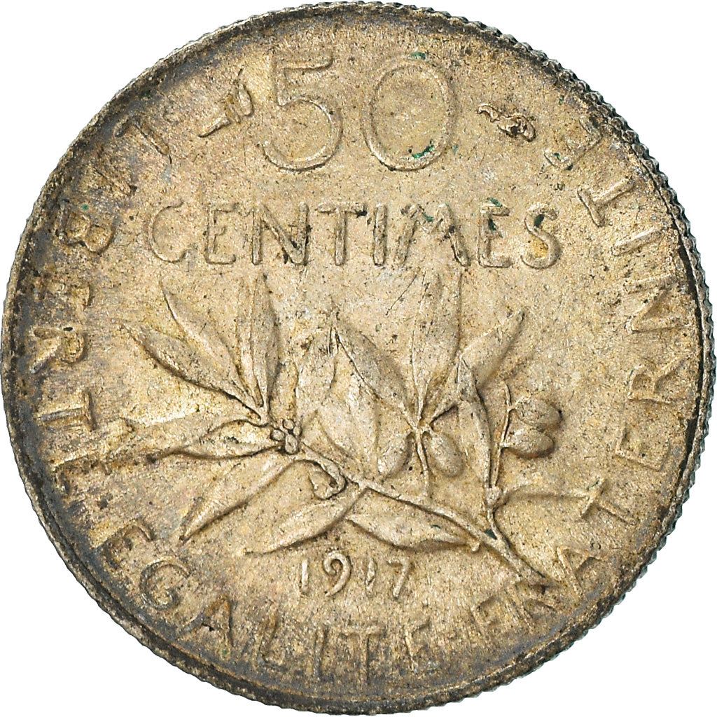 French 50 Centimes Coin | Silver | KM854 | France | 1897 - 1920