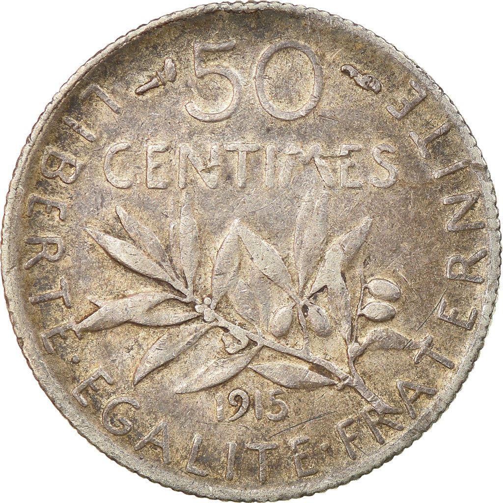 French 50 Centimes Coin | Silver | KM854 | France | 1897 - 1920