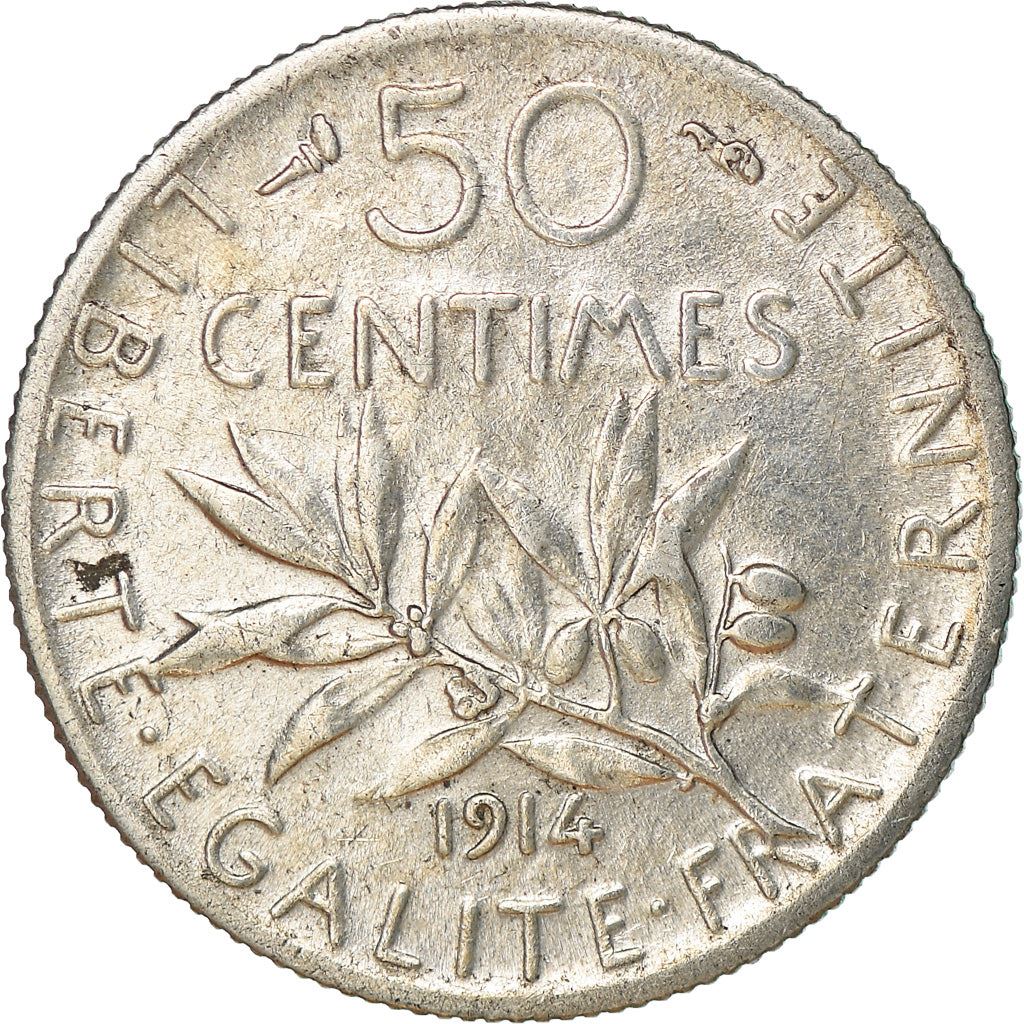 French 50 Centimes Coin | Silver | KM854 | France | 1897 - 1920