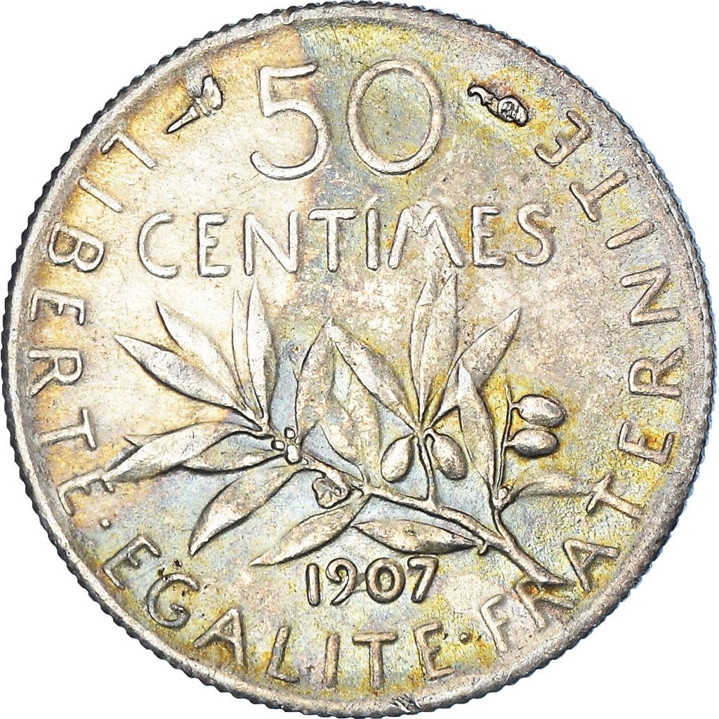 French 50 Centimes Coin | Silver | KM854 | France | 1897 - 1920