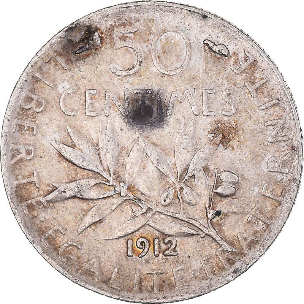 French 50 Centimes Coin | Silver | KM854 | France | 1897 - 1920