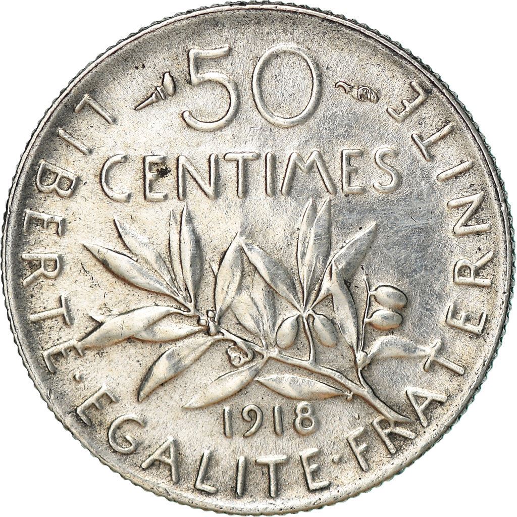 French 50 Centimes Coin | Silver | KM854 | France | 1897 - 1920