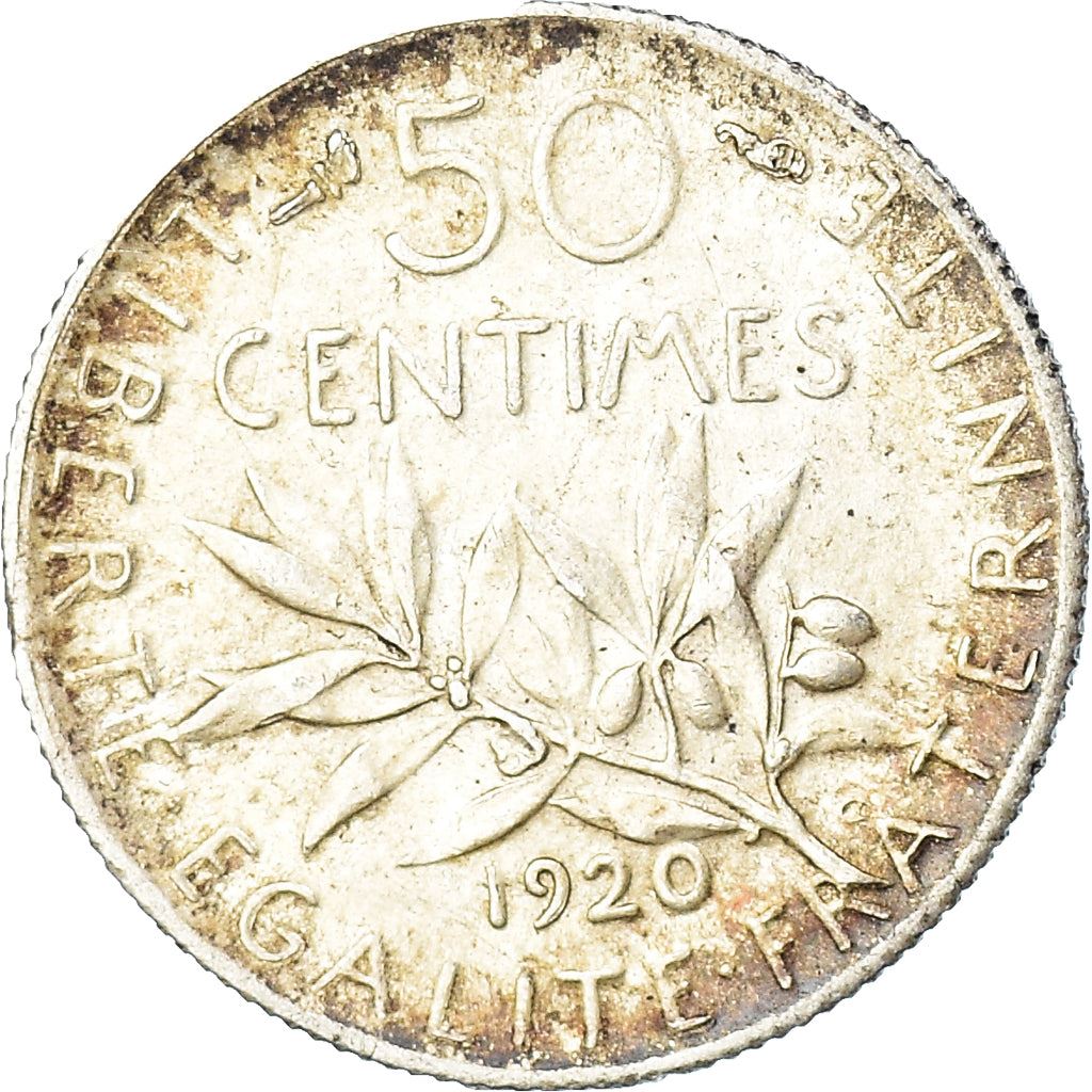 French 50 Centimes Coin | Silver | KM854 | France | 1897 - 1920