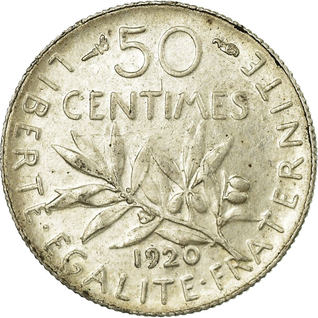 French 50 Centimes Coin | Silver | KM854 | France | 1897 - 1920