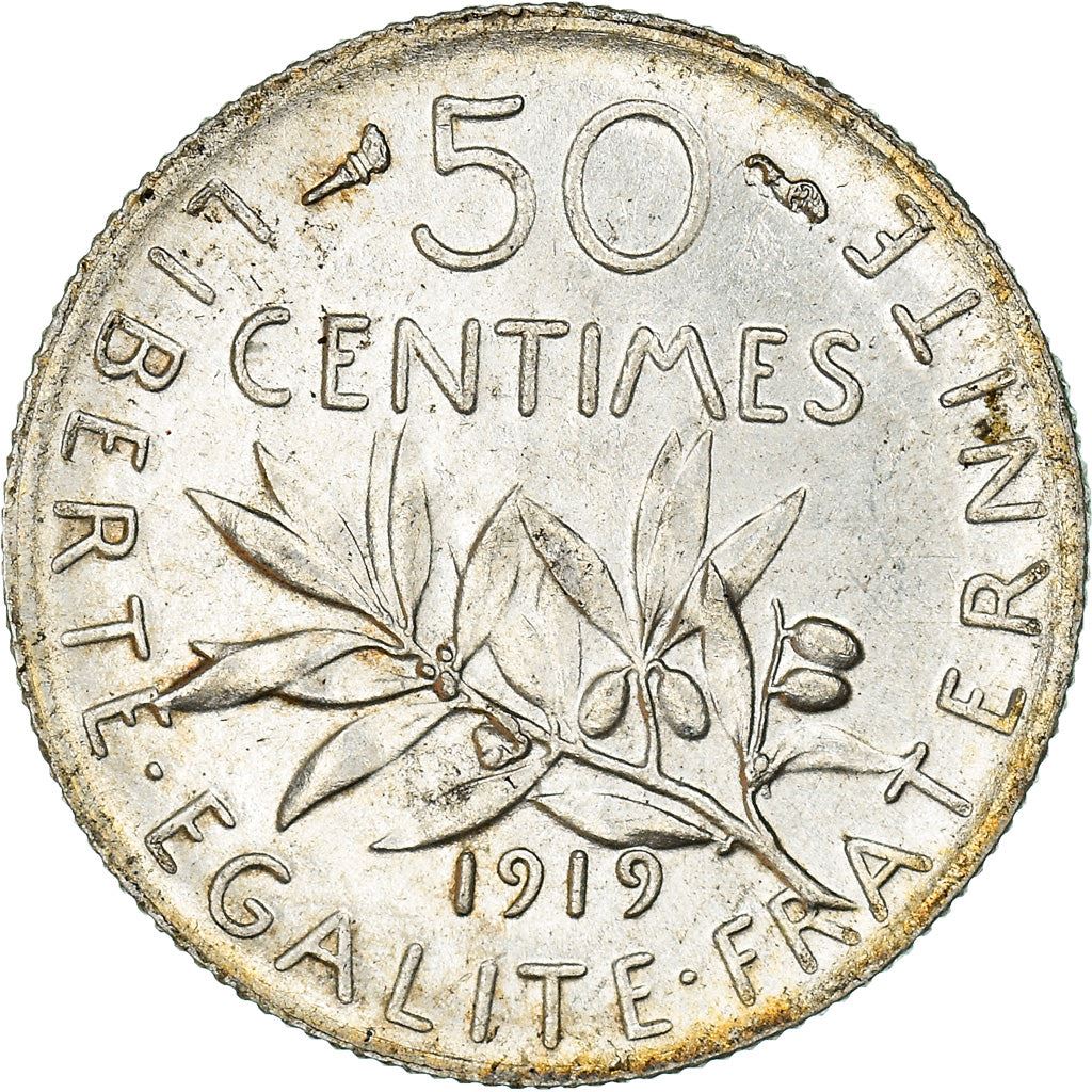 French 50 Centimes Coin | Silver | KM854 | France | 1897 - 1920