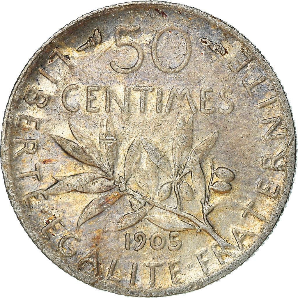 French 50 Centimes Coin | Silver | KM854 | France | 1897 - 1920