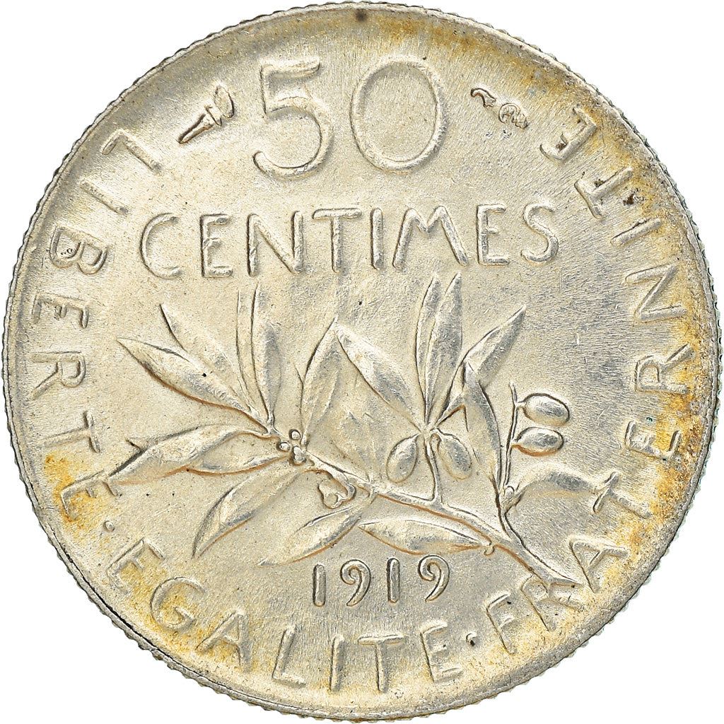 French 50 Centimes Coin | Silver | KM854 | France | 1897 - 1920