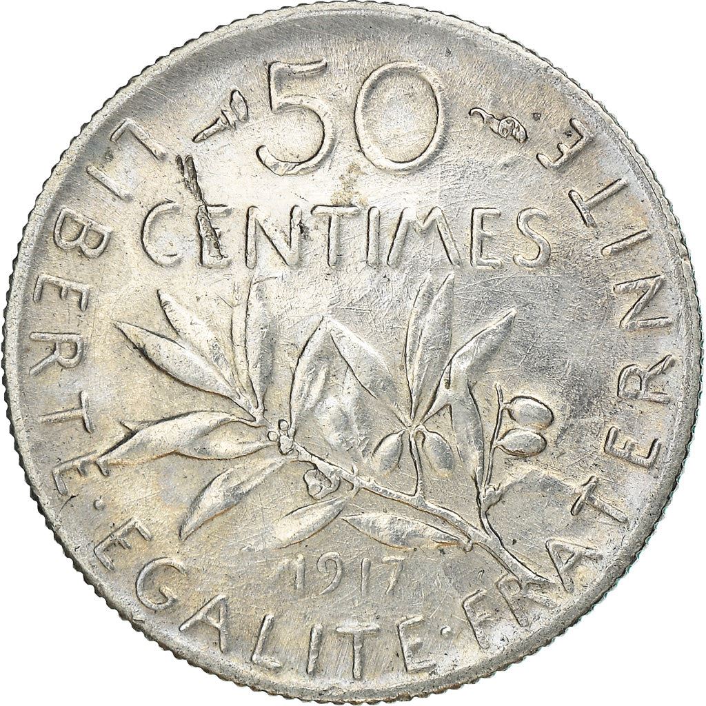 French 50 Centimes Coin | Silver | KM854 | France | 1897 - 1920