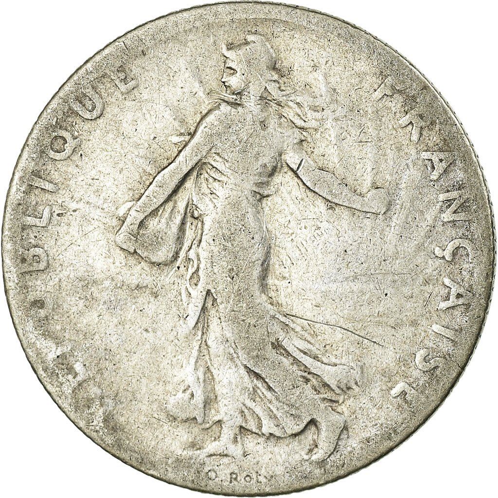 French 50 Centimes Coin | Silver | KM854 | France | 1897 - 1920