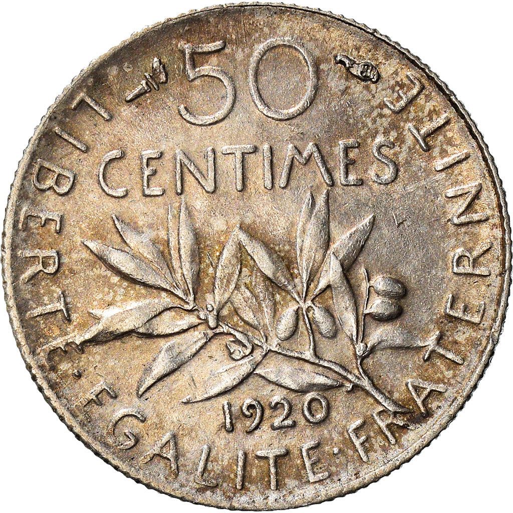 French 50 Centimes Coin | Silver | KM854 | France | 1897 - 1920