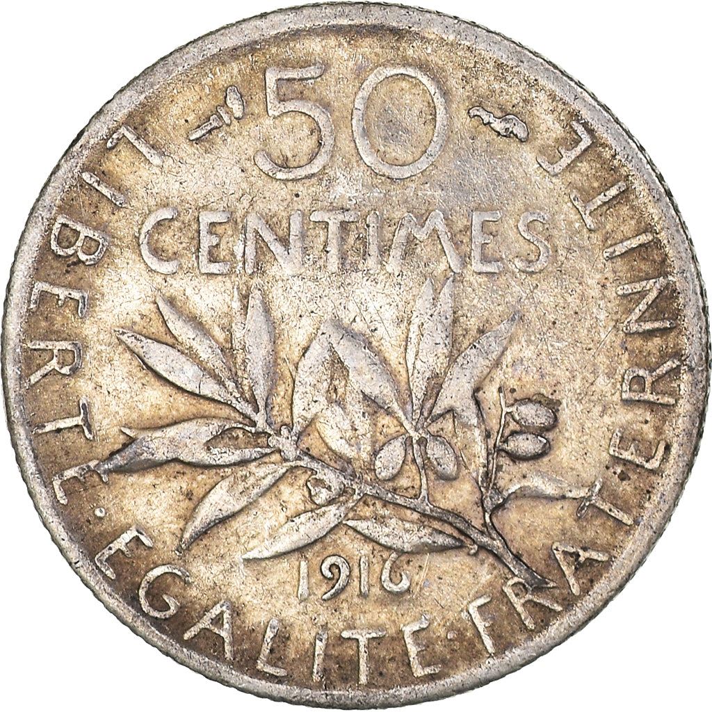 French 50 Centimes Coin | Silver | KM854 | France | 1897 - 1920