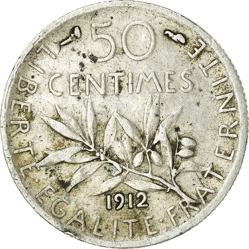 French 50 Centimes Coin | Silver | KM854 | France | 1897 - 1920