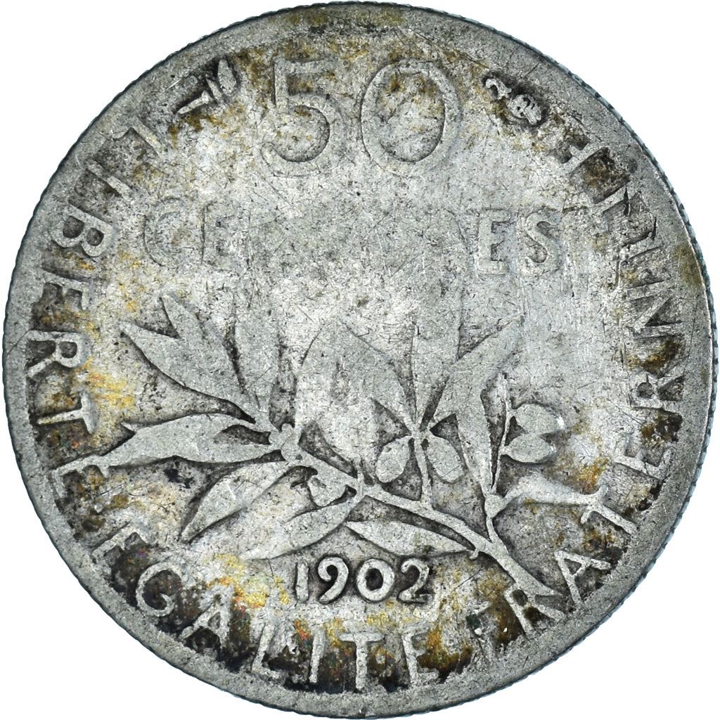 French 50 Centimes Coin | Silver | KM854 | France | 1897 - 1920