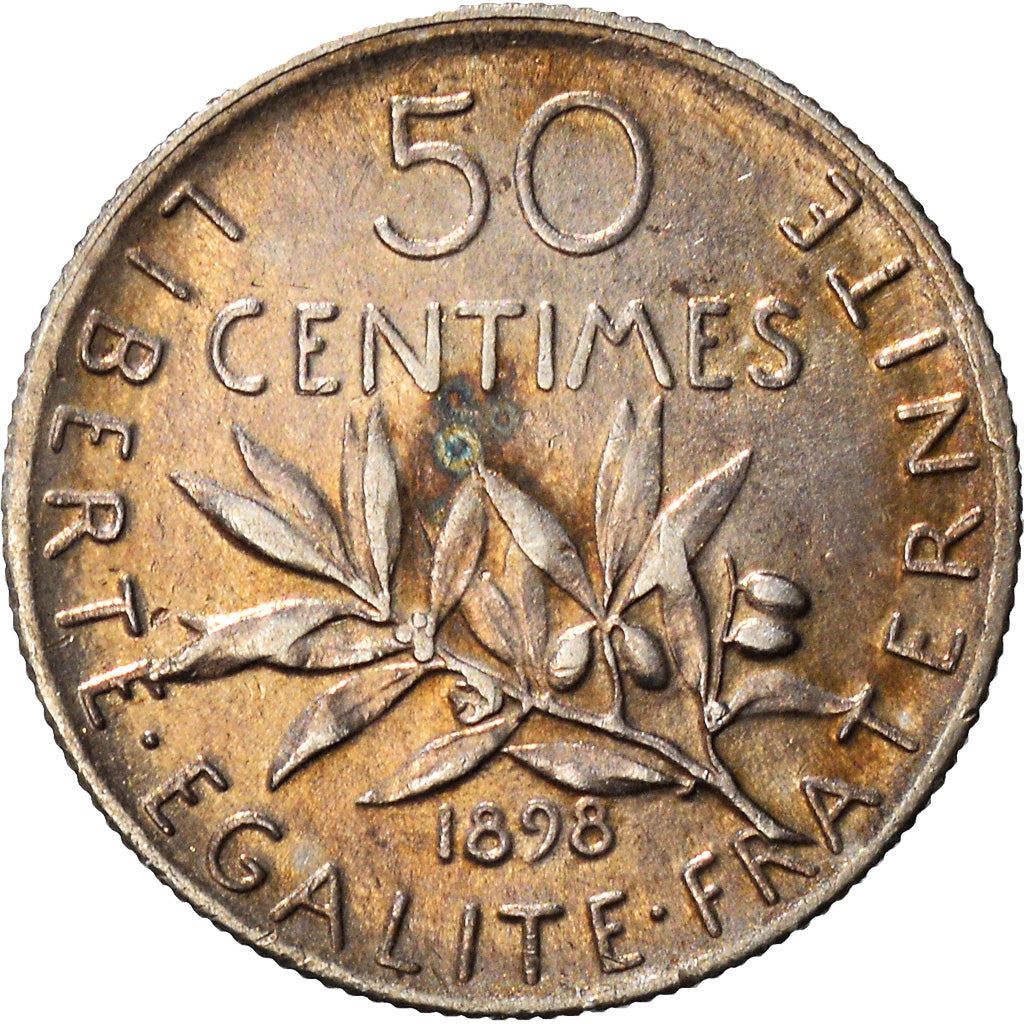 French 50 Centimes Coin | Silver | KM854 | France | 1897 - 1920