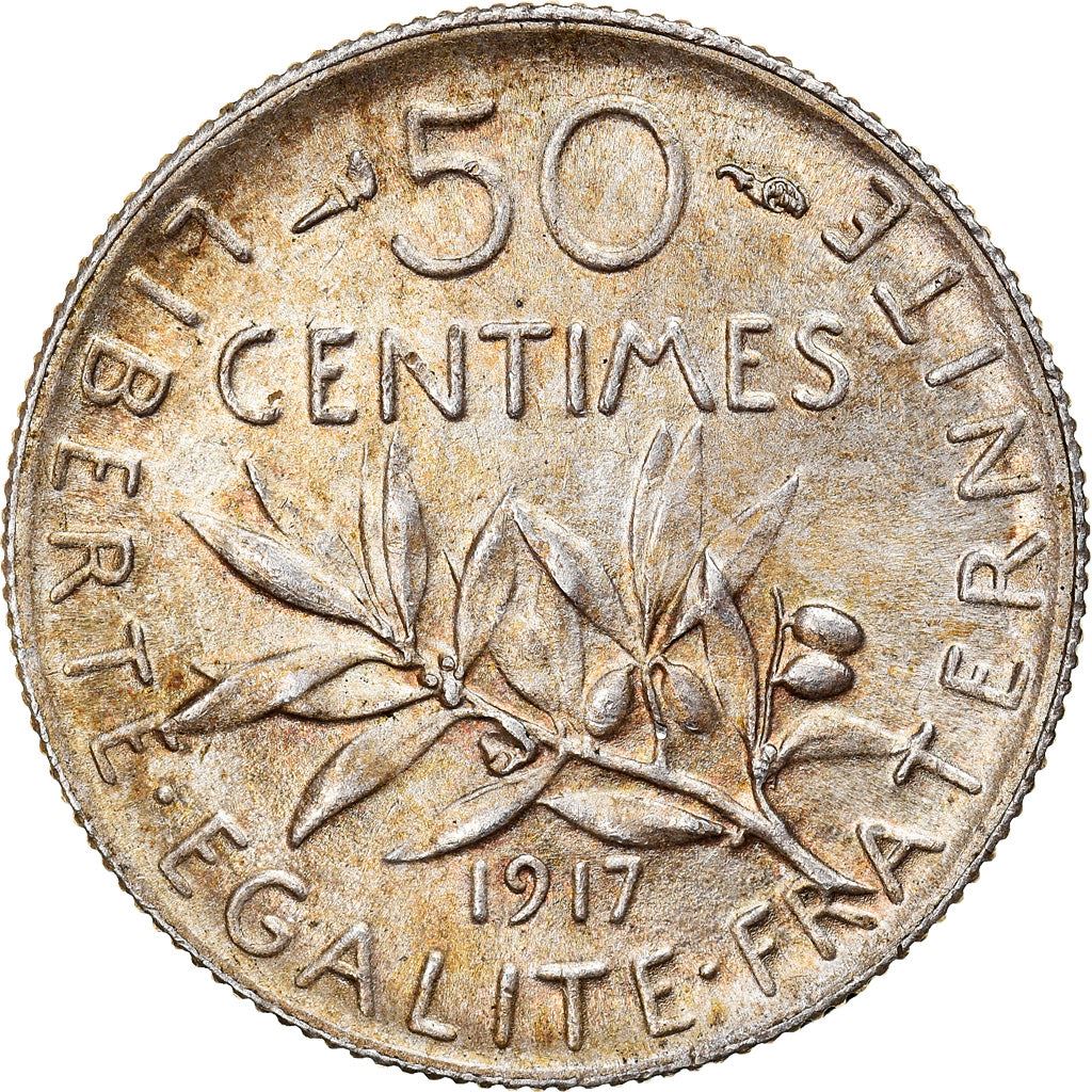 French 50 Centimes Coin | Silver | KM854 | France | 1897 - 1920