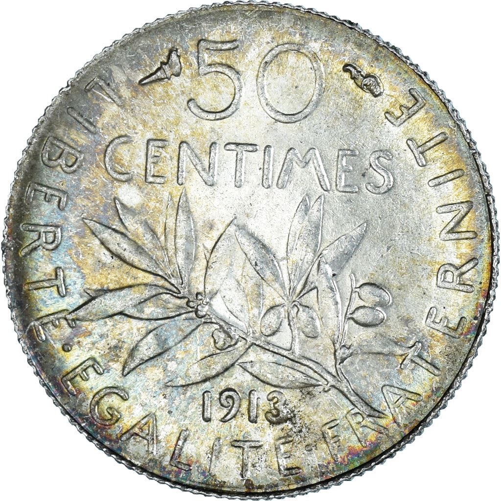 French 50 Centimes Coin | Silver | KM854 | France | 1897 - 1920