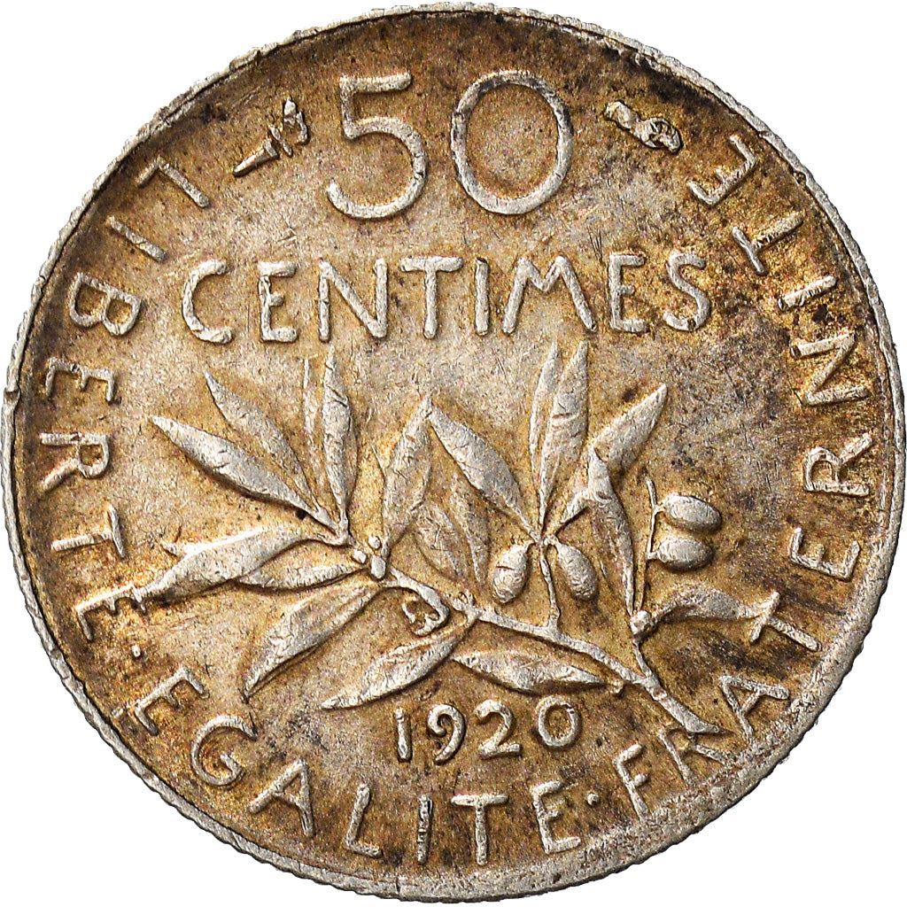 French 50 Centimes Coin | Silver | KM854 | France | 1897 - 1920