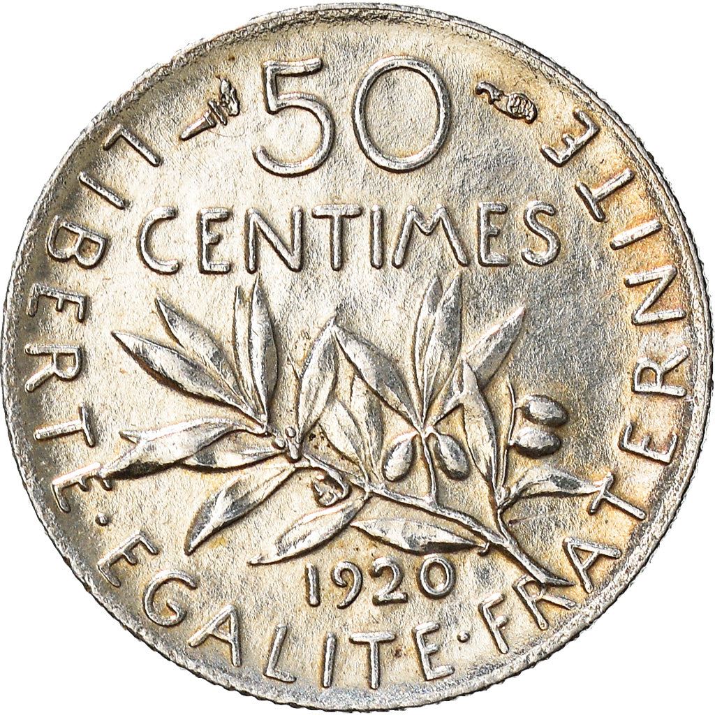 French 50 Centimes Coin | Silver | KM854 | France | 1897 - 1920